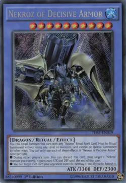 Yugioh Nekroz of Decisive Armor THSF-EN019 Secret Rare 1st Edition NM - Image 1