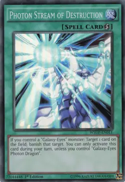 Yugioh Photon Stream of Destruction WSUP-EN011 Super Rare 1st Edition LP - Image 1