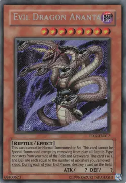 Yugioh Evil Dragon Ananta PP02-EN017 Secret Rare LP - Image 1