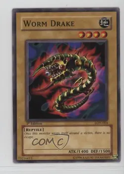 Worm Drake 1st Ed. YuGiOh Labyrinth of Nightmare #LON-004 2003 0y59 - Image 1