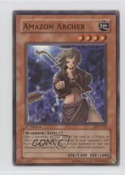 Amazoness Archer 1st Ed. YuGiOh Labyrinth of Nightmare #LON-032 2003 0y59 - Image 1
