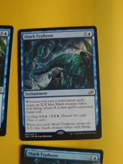 Shark Typhoon. playset 4 cards. IKO rare enchantment Magic the Gathering Card. - Image 3
