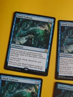 Shark Typhoon. playset 4 cards. IKO rare enchantment Magic the Gathering Card. - Image 4