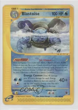 Blastoise Pokemon e-Card Series Expedition #37 2002 10cj - Image 1