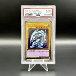 PSA 10 Blue Eyes White Dragon LGB1-JPS02 Gold Box Japanese Yu-Gi-Oh! Card - Image 1