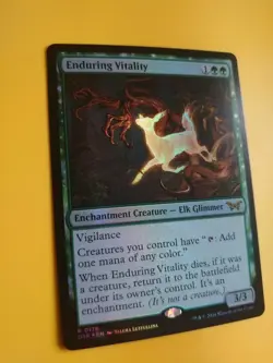 Enduring Vitality Rare. DSK Elf Glimmer FOIL Magic the Gathering Card. - Image 3