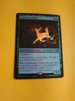 Enduring Vitality Rare. DSK Elf Glimmer FOIL Magic the Gathering Card. - Image 4
