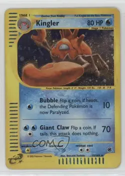 Kingler Holo Pokemon e-Card Series Expedition #15 2002 0l4h - Image 1