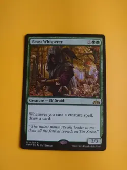 Beast Whisperer. GRN Rare Elf druid Magic the Gathering Card. - Image 1
