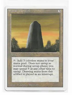 Magic the Gathering ~ MTG ~ 1x Basalt Monolith ~ 3rd Edition ~ LP ~ REVISED - Image 1