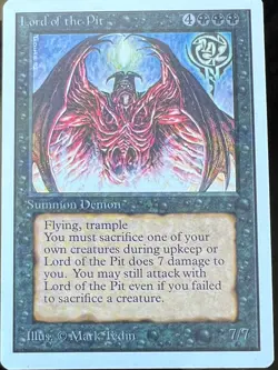 Magic the Gathering MTG Unlimited Lord of the Pit NM (Beta Bob) - Image 1