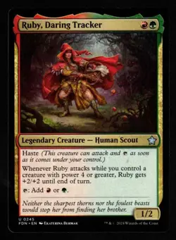 1 x Ruby, Daring Tracker-Magic the Gathering-MTG-Foundations-Near Mint - Image 1