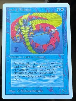 Magic the Gathering MTG Unlimited Lord of Atlantis NM (Beta Bob) - Image 1