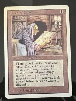 Magic the Gathering MTG Unlimited Library of Leng LP- (Beta Bob) - Image 1