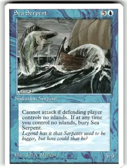 Sea Serpent MTG Core Set 4th Edition Regular NM - Image 1