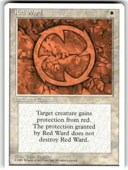 Red Ward MTG Core Set 4th Edition Regular NM - Image 1