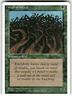 Wall of Wood MTG Core Set 4th Edition Regular NM - Image 1