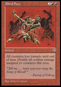 Blind Fury - Light Play MTG Mirage - Image 1