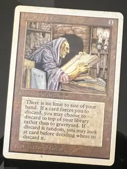 Magic the Gathering MTG Unlimited Library of Leng LP (Beta Bob) - Image 1