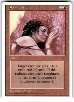 Blood Lust MTG Core Set 4th Edition Regular NM - Image 1