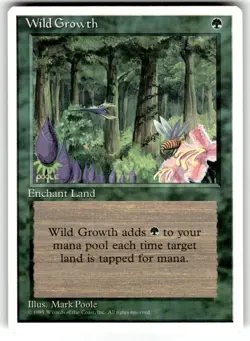 Wild Growth MTG Core Set 4th Edition Regular NM - Image 1