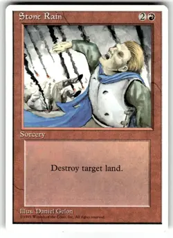 Stone Rain MTG Core Set 4th Edition Regular NM - Image 1