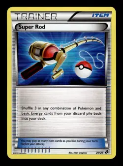 Super Rod 20/20 Trainer Dragon Vault Holo Pokemon Card - Image 1