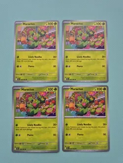 Maractus 008/086 Black Bolt Regular Common Playset x4 Pokemon TCG Near Mint - Image 1