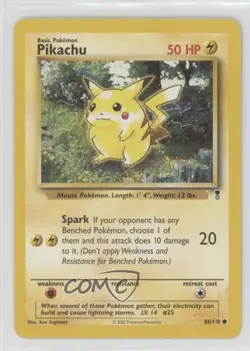 Pikachu Pokemon Legendary Collection #86 2002 09qj - Image 1