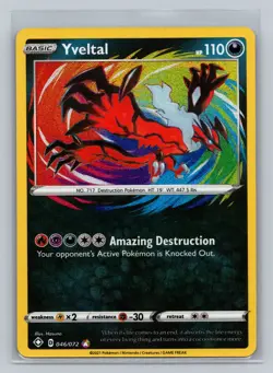 Yveltal 046/072 - Shining Fates - Amazing Rare Holo Pokemon Card Near Mint - Image 1