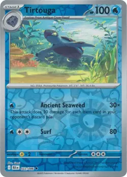 Tirtouga 022/086 Reverse Holo Black Bolt BLK English Pokemon Card NM - Image 1