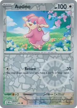 Audino 074/086 Reverse Holo Black Bolt BLK English Pokemon Card NM - Image 1