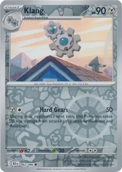 Klang 062/086 Reverse Holo Black Bolt BLK English Pokemon Card NM - Image 1