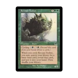 WOTC MtG Onslaught Krosan Tusker (C) (Foil) EX - Image 1