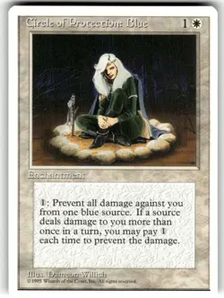 Circle of Protection: Blue MTG Core Set 4th Edition Regular NM - Image 1
