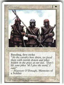 Pikemen MTG Core Set 4th Edition Regular MTG NM - Image 1