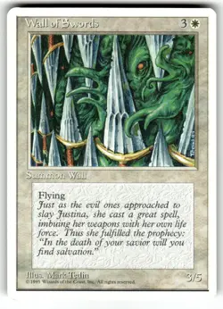 Magic The Gathering MTG Fourth Edition Wall of Swords NM - Image 1