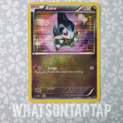 Pokemon Card Axew 13/20 Holo Rare Black White Dragon Vault Singles LP Vintage - Image 1