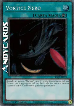 VORTICE NERO • (Black Whirlwind) • RA03 IT219 Segreta Platino • 1Ed • Yugioh! - Image 1