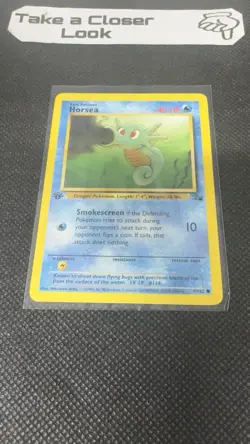 Horsea #49/62 - 1st Edition Fossil - Non Holo Pokemon Card -NM - Image 6