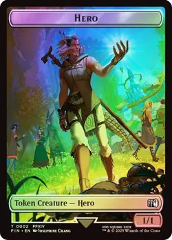 Hero (#002) / Knight Token Foil FINAL FANTASY NM MTG - Image 1