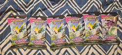 Pokemon TCG Sword & Shield Fusion Strike Sleeved Booster Pack Lot of 6 - Image 1