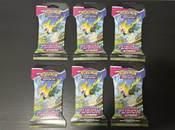 Pokemon TCG Sword & Shield Fusion Strike Sleeved Booster Pack Lot of 6 820650809170 - Image 1