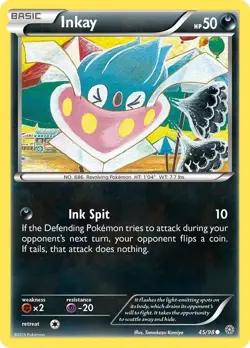 Inkay 45/98 COMMON - Pokemon XY Ancient Origins Card - Image 1