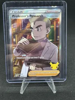 Pokemon Card TCG - Professor's Research 024/025 Full Art Trainer Celebrations - Image 1