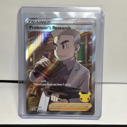 Pokemon Card TCG - Professor's Research 024/025 Full Art Trainer Celebrations - Image 1