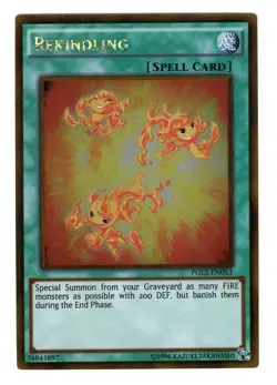 Yu-Gi-Oh Rekindling PGL2-EN053 Unlimited Gold Rare Card LP-NM - Image 1