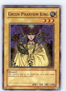 Yu-Gi-Oh TCG Green Phantom King LOB-034 Unlimited Regular Common Card LP-NM - Image 1