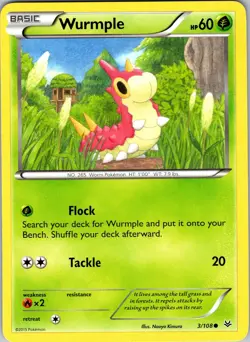 Pokemon TCG Wurmple XY Roaring Skies 3/108 Regular Common Card NM - Image 1