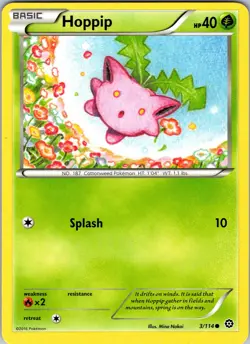 Pokemon TCG Hoppip XY Steam Siege 3/114 Regular Common Card NM - Image 1